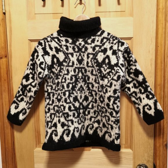 Vintage Hand knit 100% Merinol Wool Sweater (S) - Picture 1 of 7
